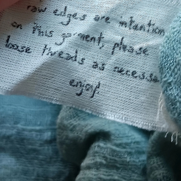 Free People | Raw Edge Sky Blue Beach Cover | S/M - Picture 7 of 7